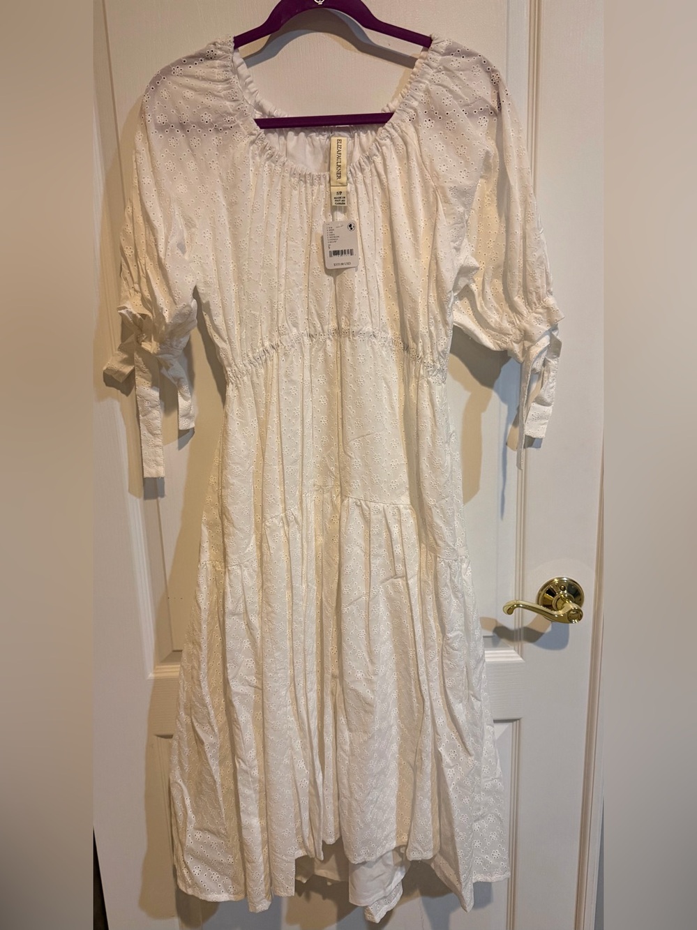 NWT Free People Eliza Faulkner Jolen White Eyelet Dress - Picture 5 of 7